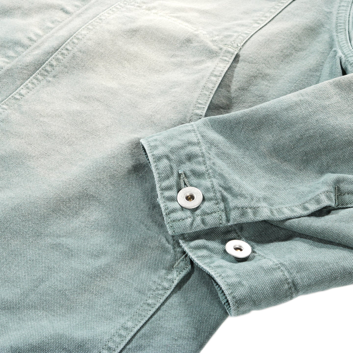 AURALEE ORGANIC COTTON DUCK BLOUSON ASH GREEN