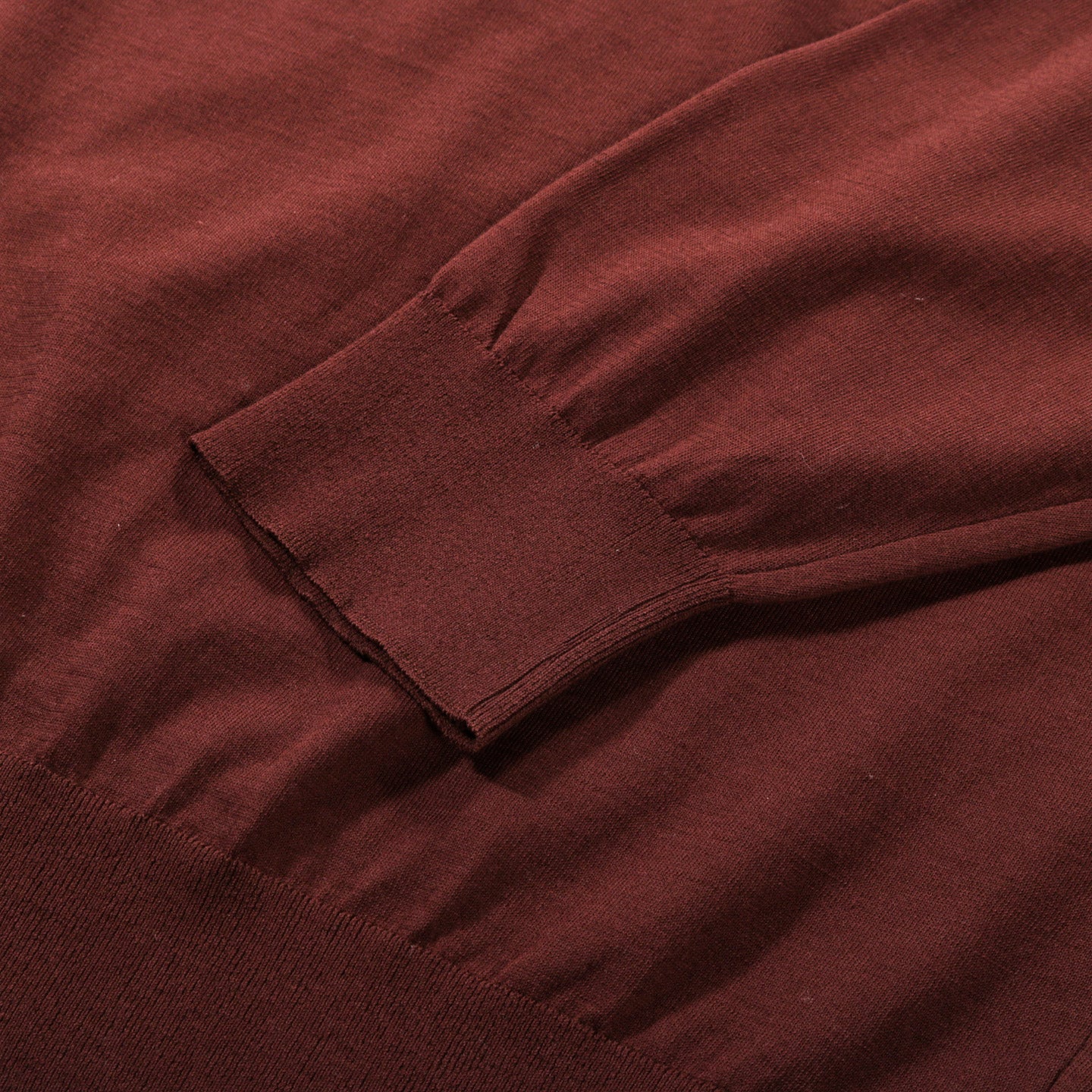 AURALEE SUPER HIGH GAUGE COTTON KNIT P/O BROWN