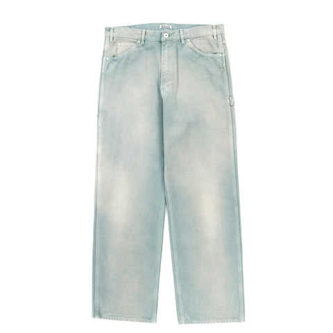 AURALEE ORGANIC COTTON DUCK PANTS ASH GREEN