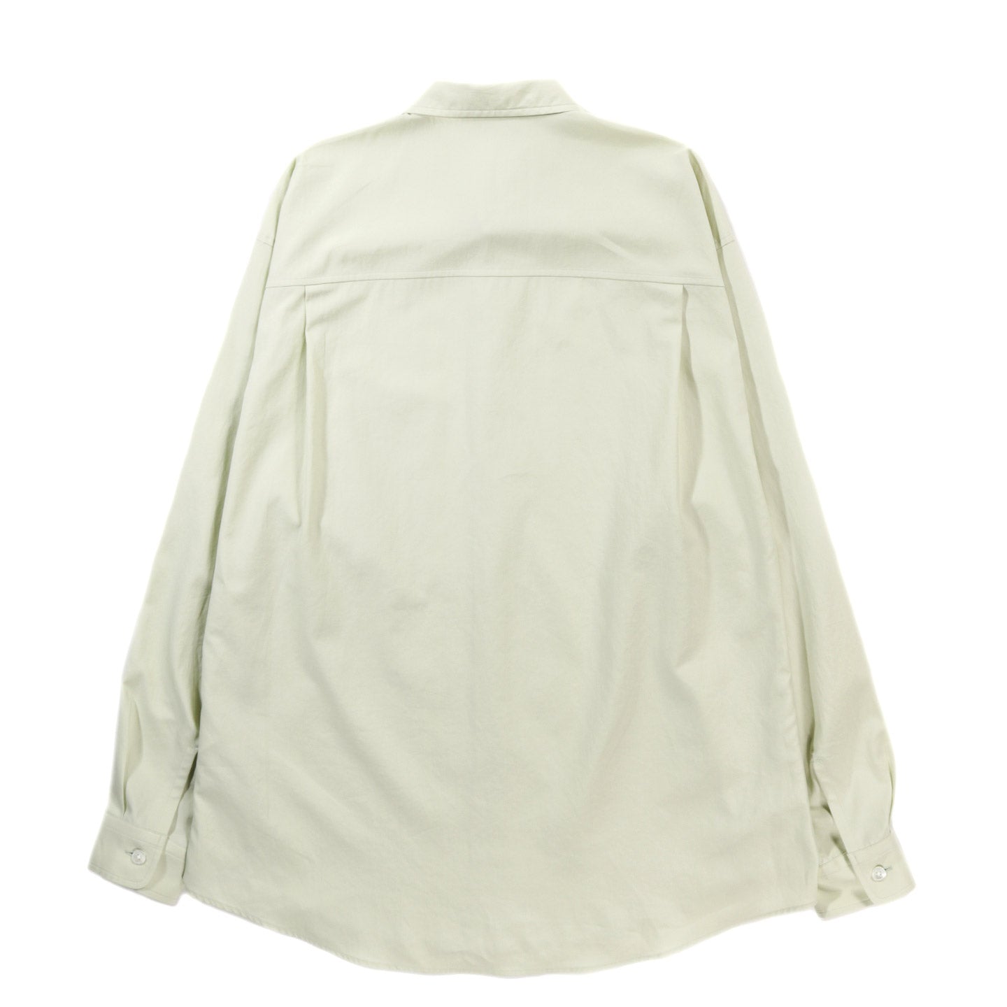 AURALEE WASHED FINX TWILL BIG SHIRT LIGHT GREEN