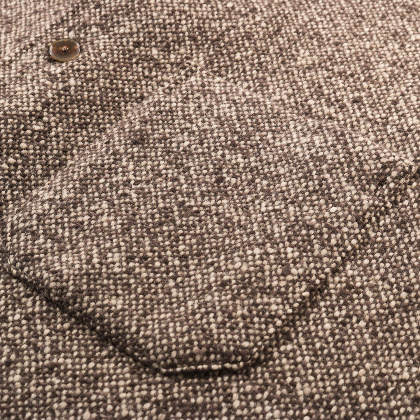 AURALEE HOMESPUN TWEED SHIRT BLOUSON BROWN