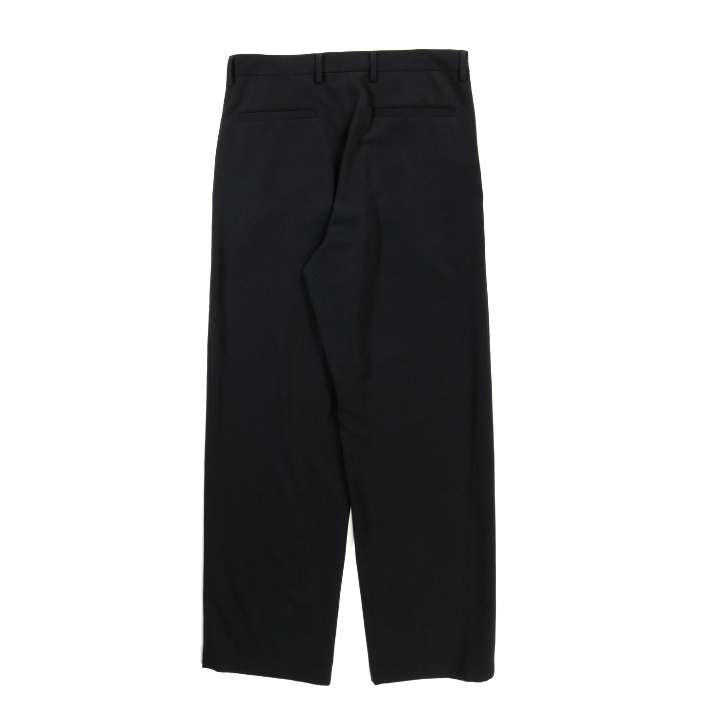 AURALEE LIGHT COTTON WOOL VIYELLA SLACKS BLACK