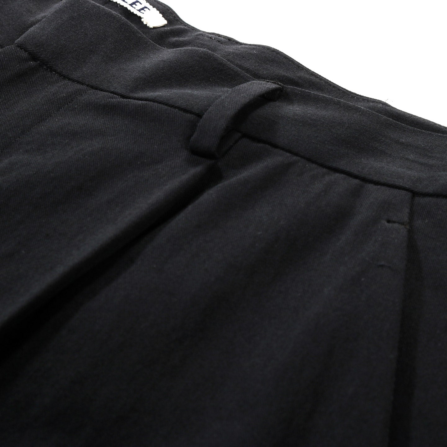 AURALEE LIGHT COTTON WOOL VIYELLA SLACKS BLACK