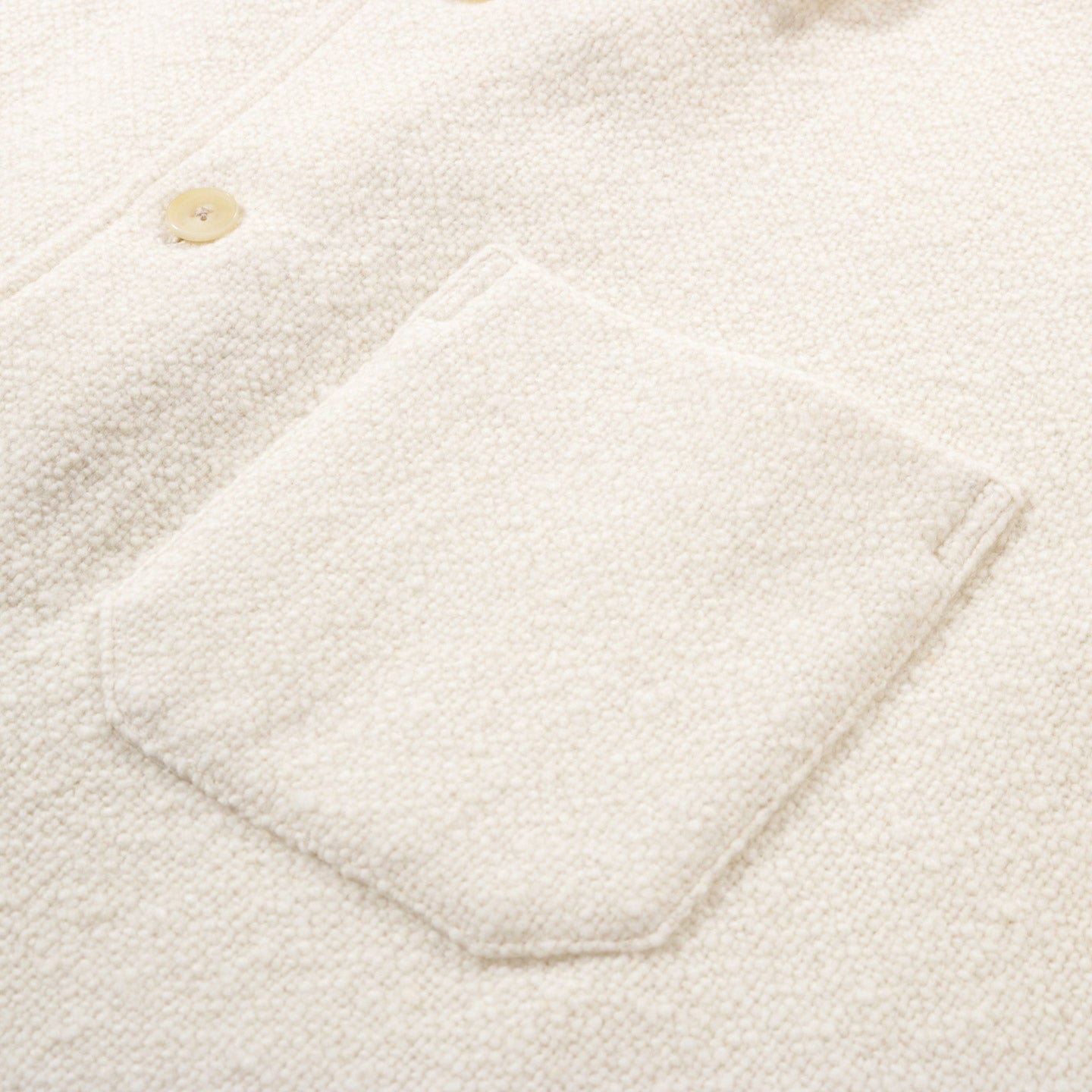 AURALEE HOMESPUN TWEED SHIRT BLOUSON IVORY WHITE