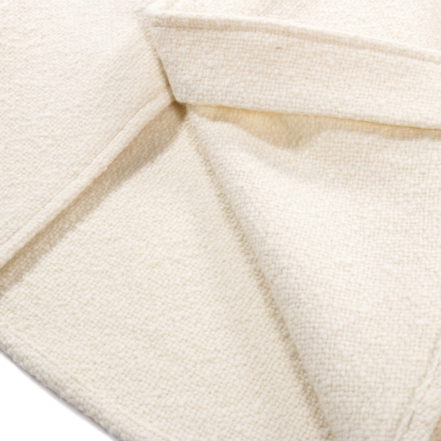 AURALEE HOMESPUN TWEED SHIRT BLOUSON IVORY WHITE
