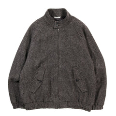 ジャケット・アウター AURALEE ALPACA WOOL SILK TWEED BLOUSON AURALEE Alpaca Wool Silk Tweed Zip Blouson Gray Brown | HAVEN