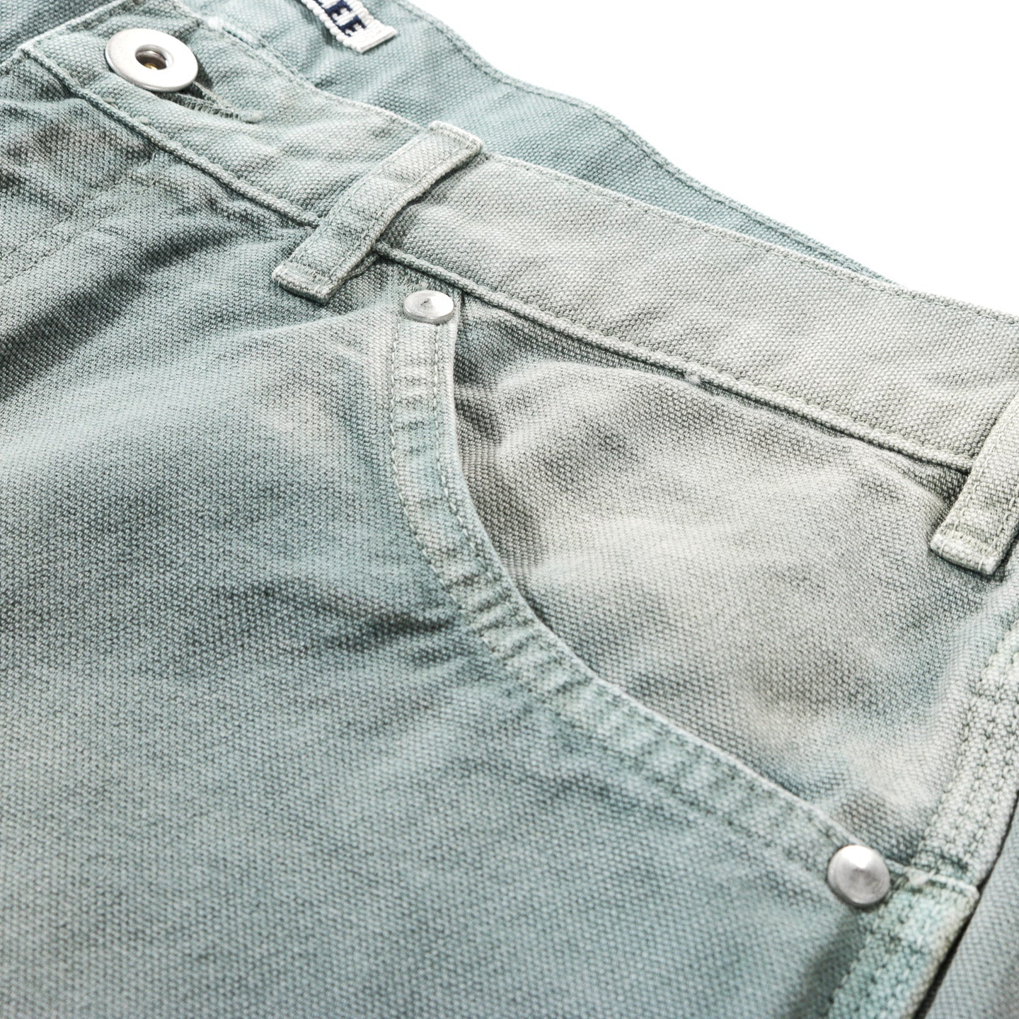 AURALEE ORGANIC COTTON DUCK PANTS ASH GREEN