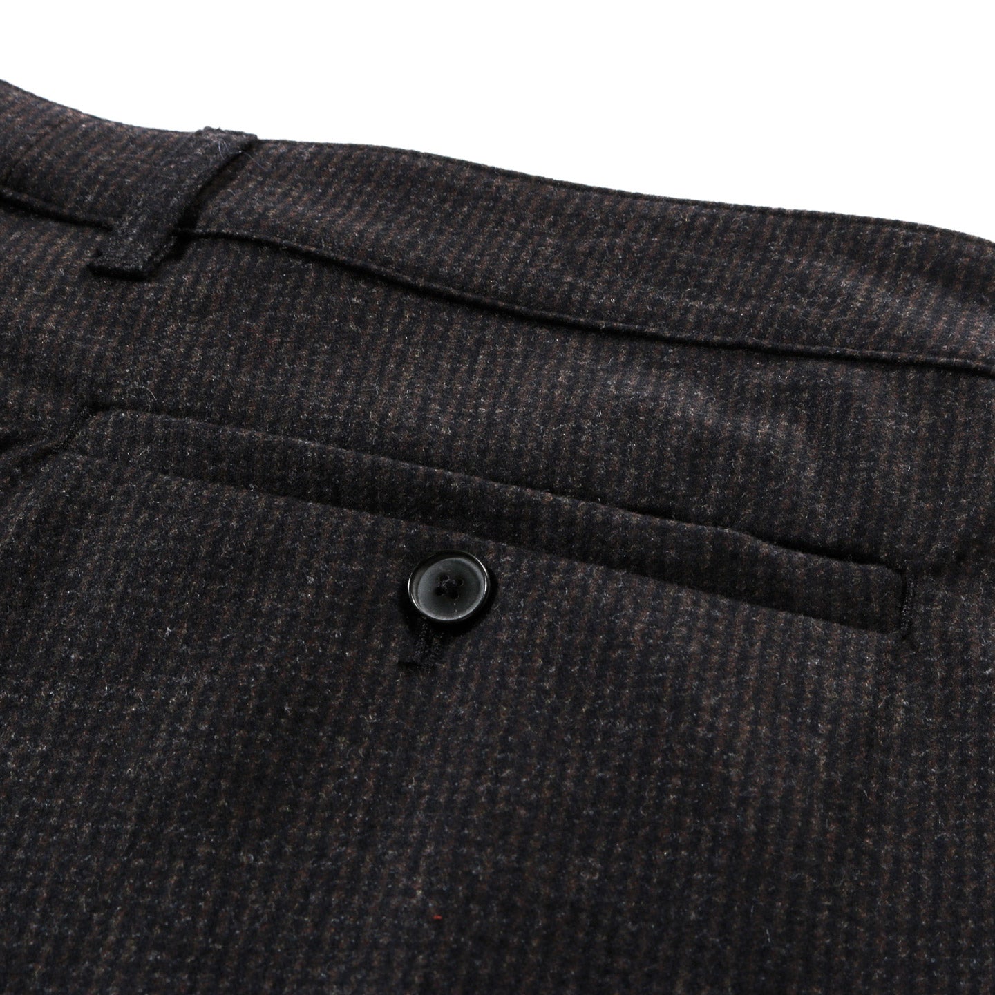 A KIND OF GUISE FOLDED WIDE TROUSERS DARK BROWN HOUNDSTOOTH