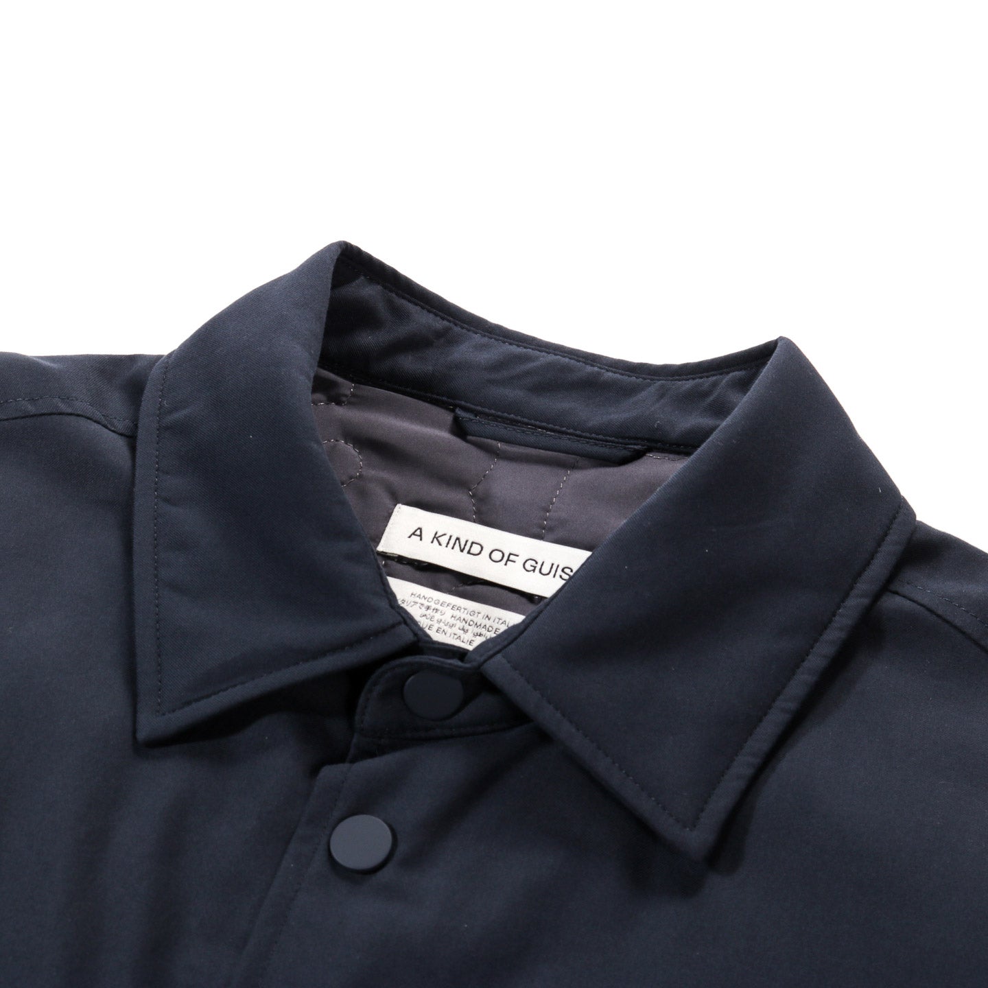 A KIND OF GUISE OLKAY QUILTED OVERSHIRT NAVY TWILL