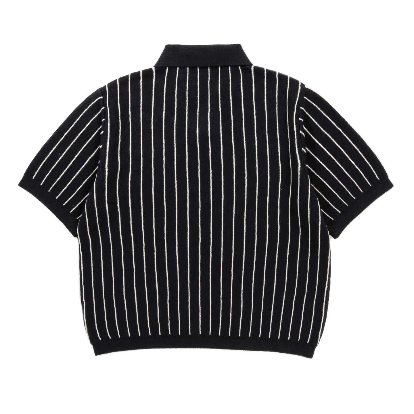 A KIND OF GUISE MAHUA KNIT POLO INDIA INK STRIPE