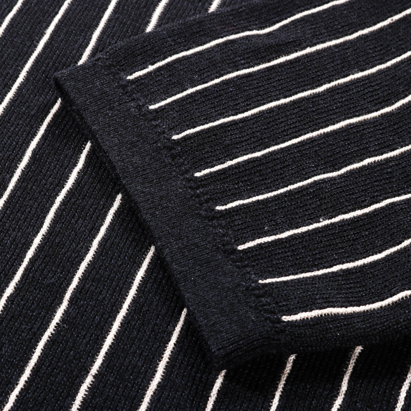 A KIND OF GUISE MAHUA KNIT POLO INDIA INK STRIPE