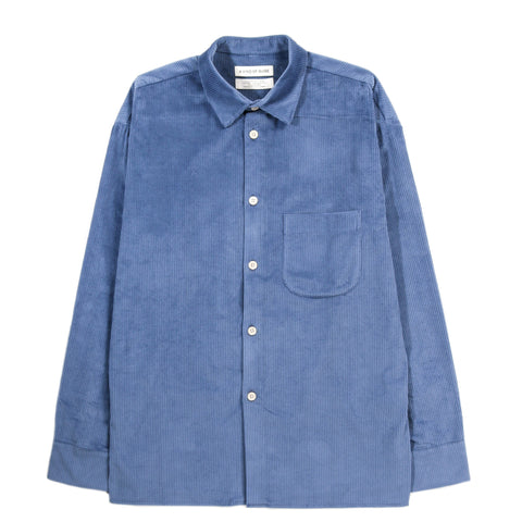 A KIND OF GUISE GUSTO SHIRT MOONLIGHT BLUE CORDUROY