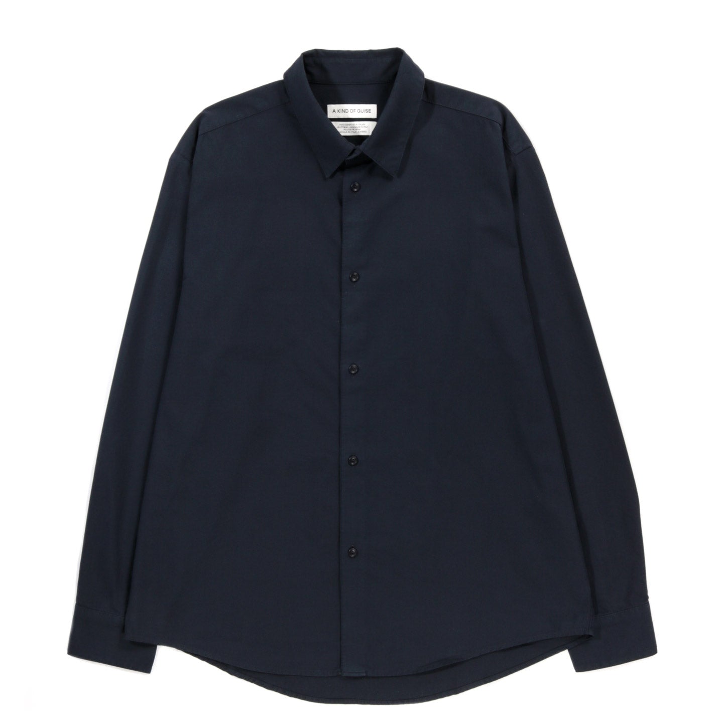 A KIND OF GUISE FULVIO SHIRT NAVY TWILL