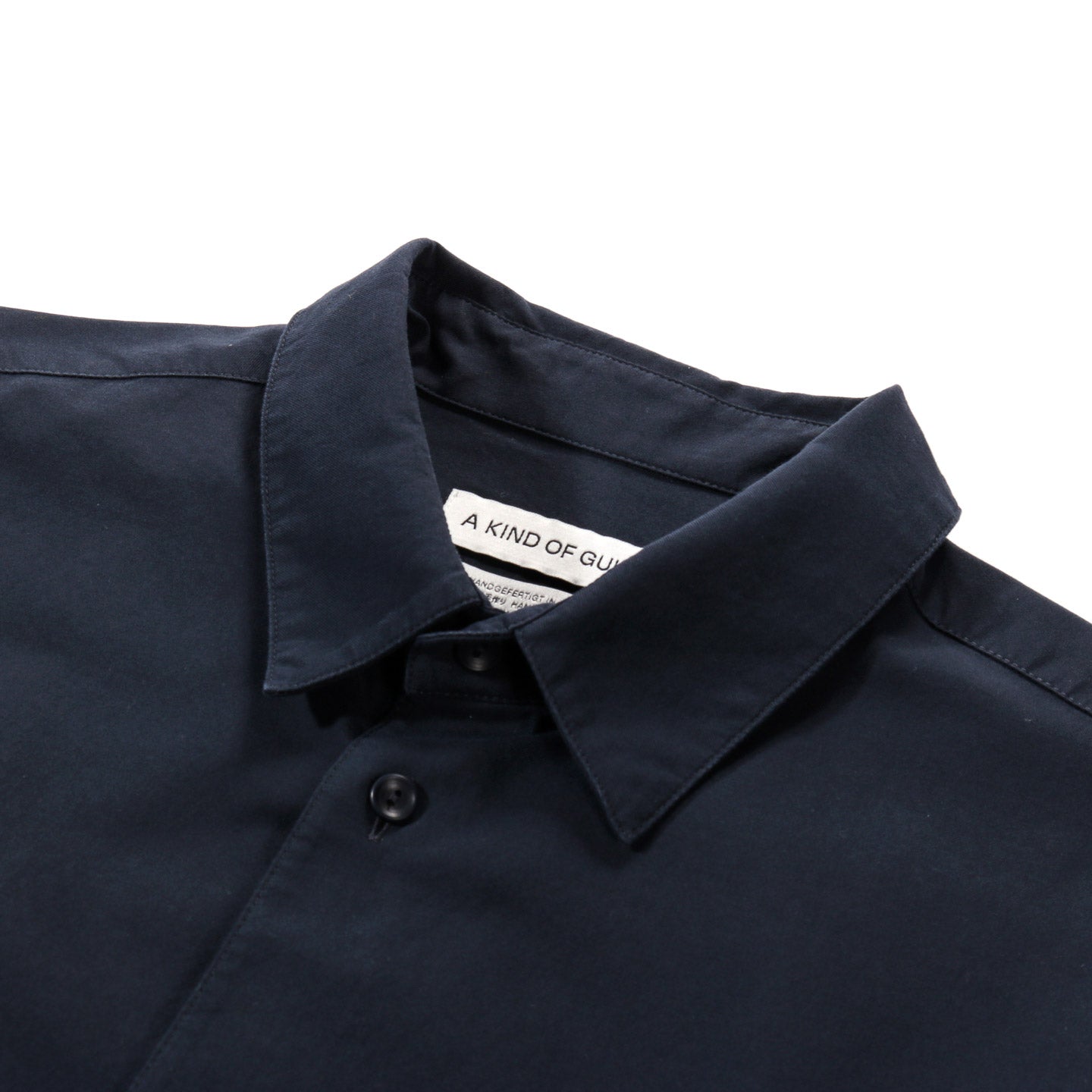 A KIND OF GUISE FULVIO SHIRT NAVY TWILL