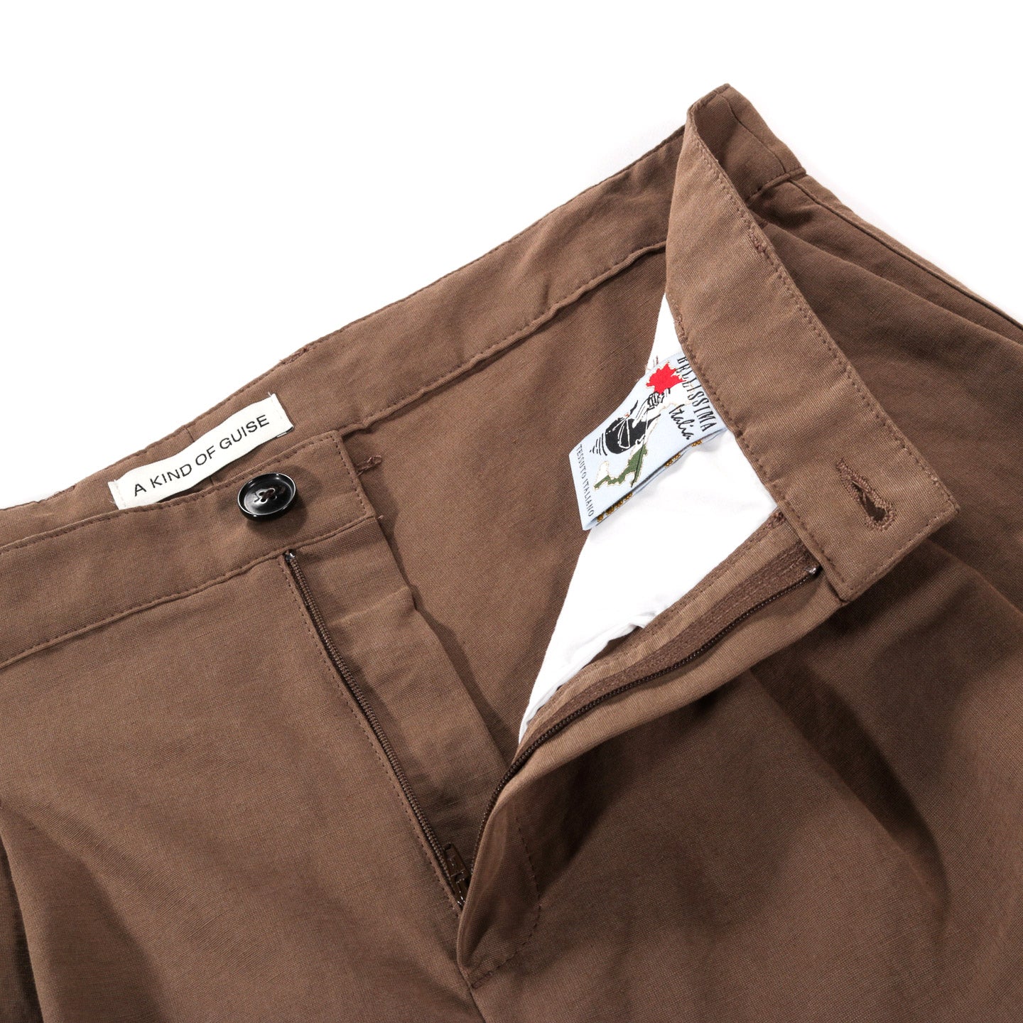 A KIND OF GUISE FLEXIBLE WIDE TROUSERS BROWN SUGAR