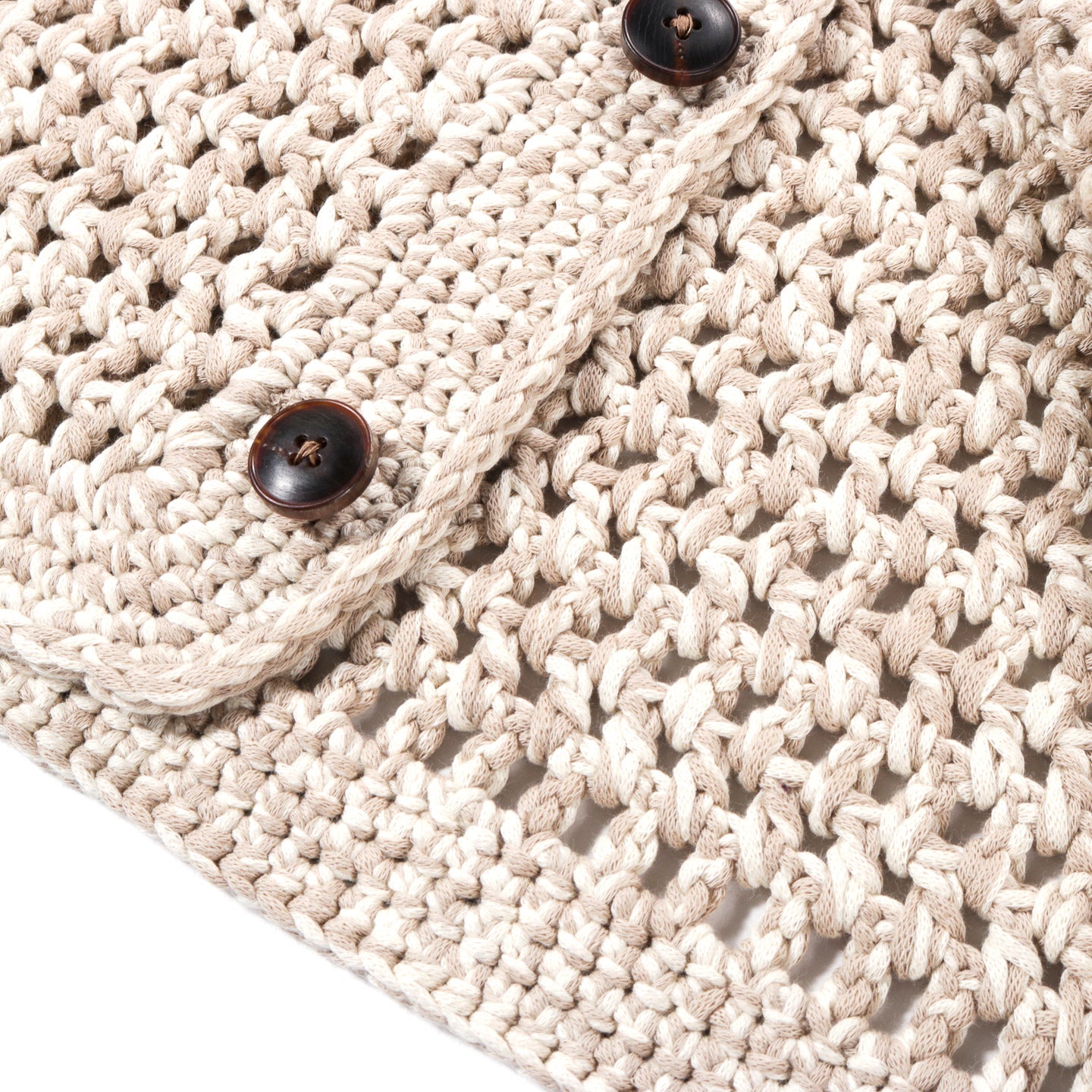 A KIND OF GUISE HAROUN CROCHET VEST SESAME MELANGE