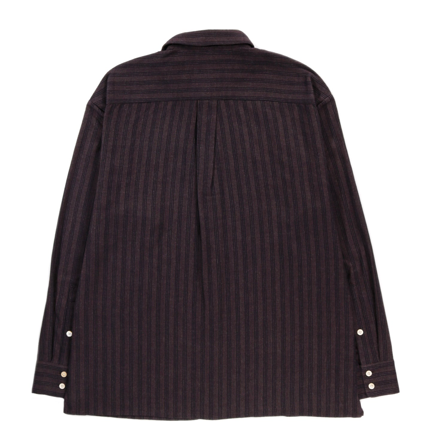 A KIND OF GUISE GUSTO SHIRT DARK HERRINGBONE STRIPE