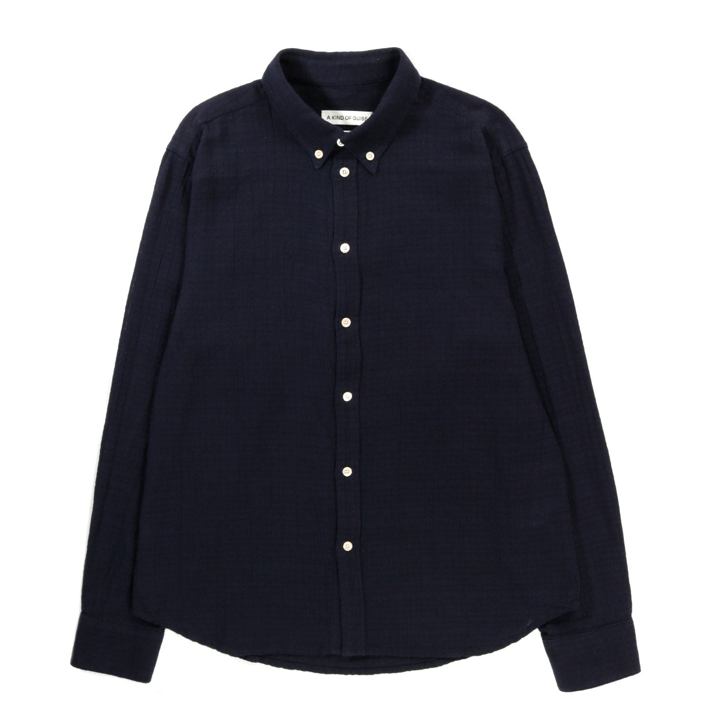 A KIND OF GUISE MANI BUTTON DOWN SHIRT MIDNIGHT NAVY