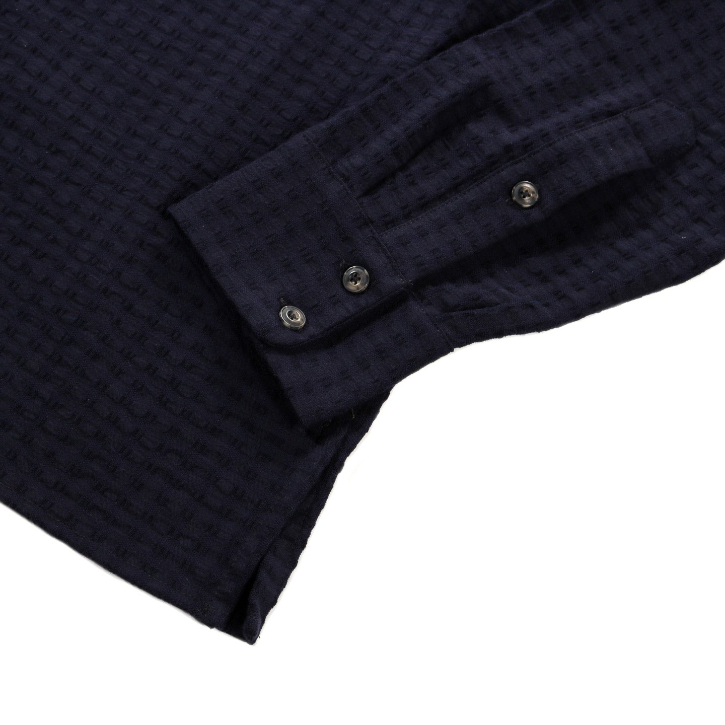 A KIND OF GUISE GUSTO SHIRT TWISTED NAVY STRIPE