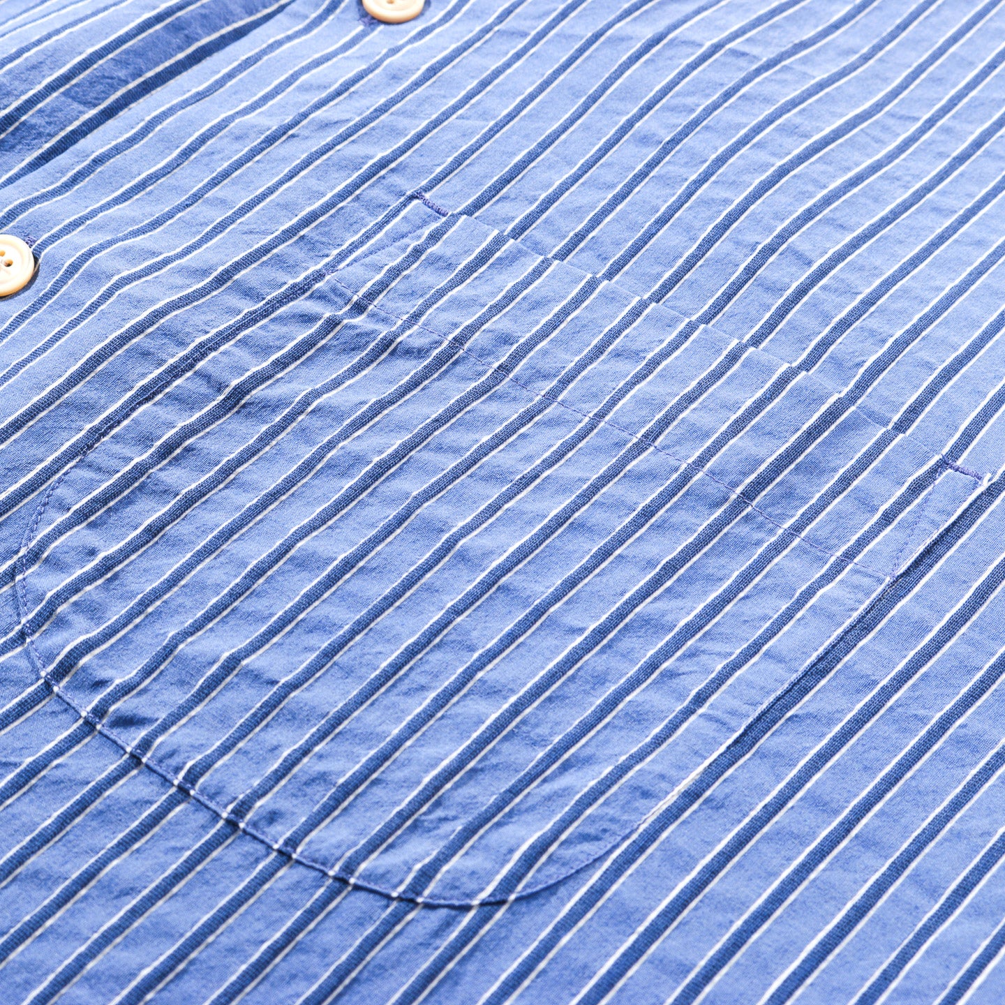 A KIND OF GUISE GUSTO SHIRT BLUE SAPPHIRE STRIPE