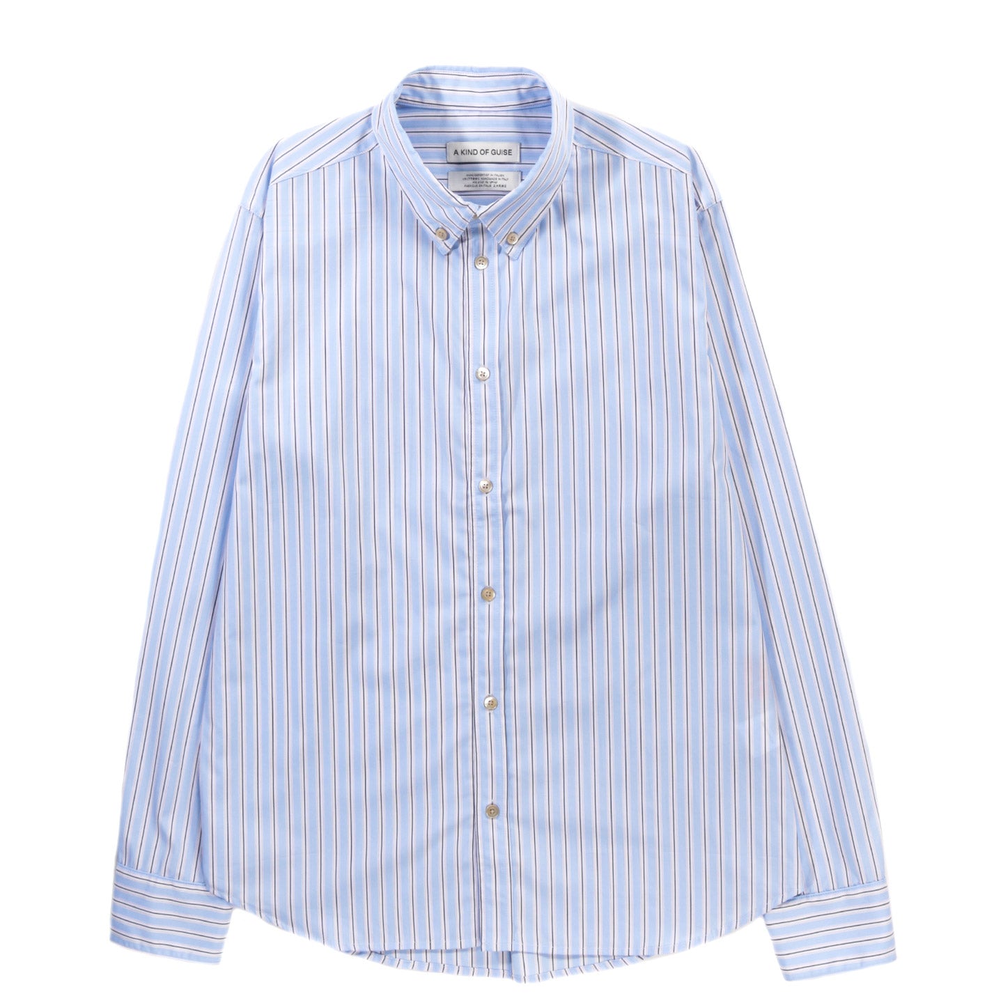 A KIND OF GUISE MANI BUTTON DOWN SHIRT SKY STRIPE
