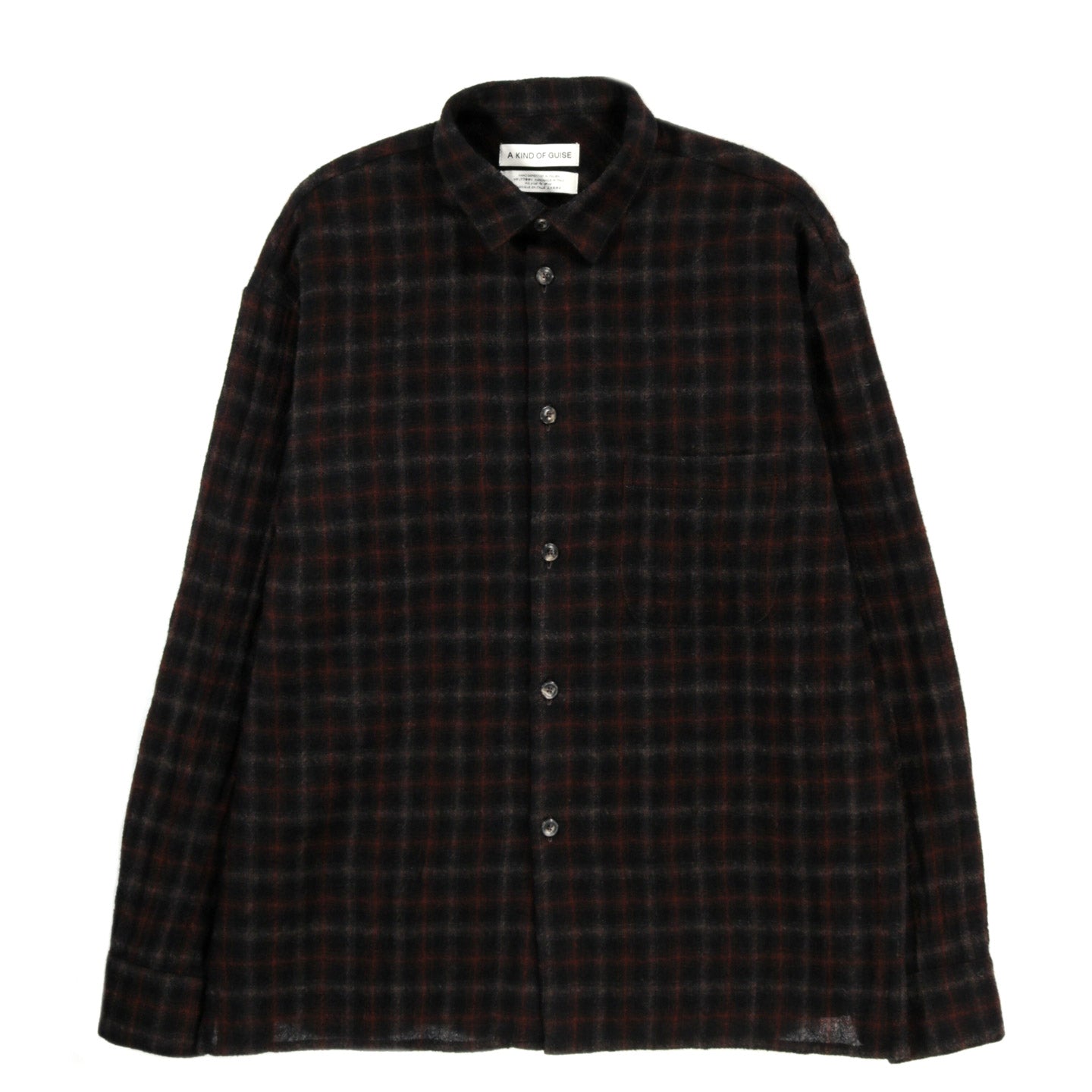 A KIND OF GUISE GUSTO SHIRT CHOCOLATE CHECK