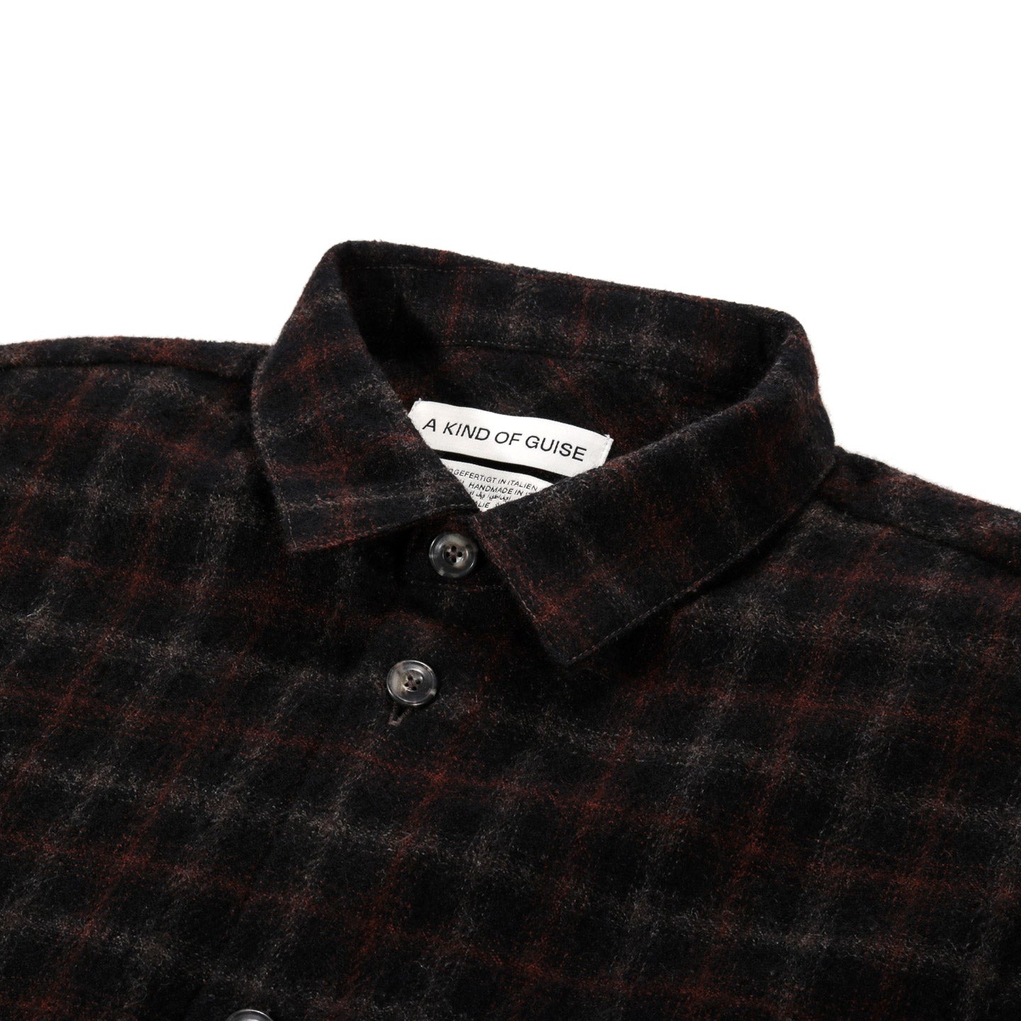 A KIND OF GUISE GUSTO SHIRT CHOCOLATE CHECK
