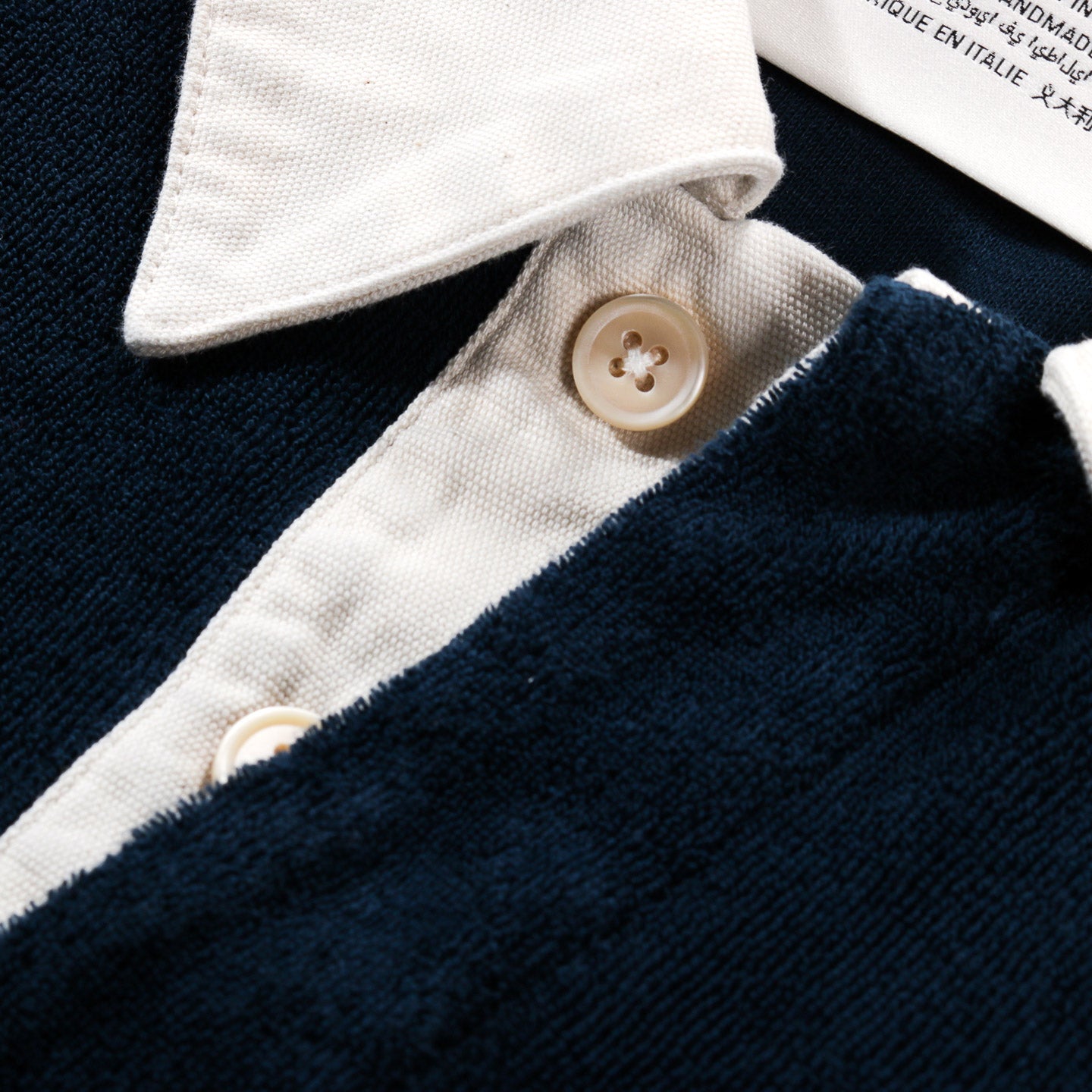 A KIND OF GUISE RAYK RUGBY SHIRT PETROL VELVET