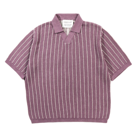 A KIND OF GUISE MAHUA KNIT POLO LOTUS STRIPE