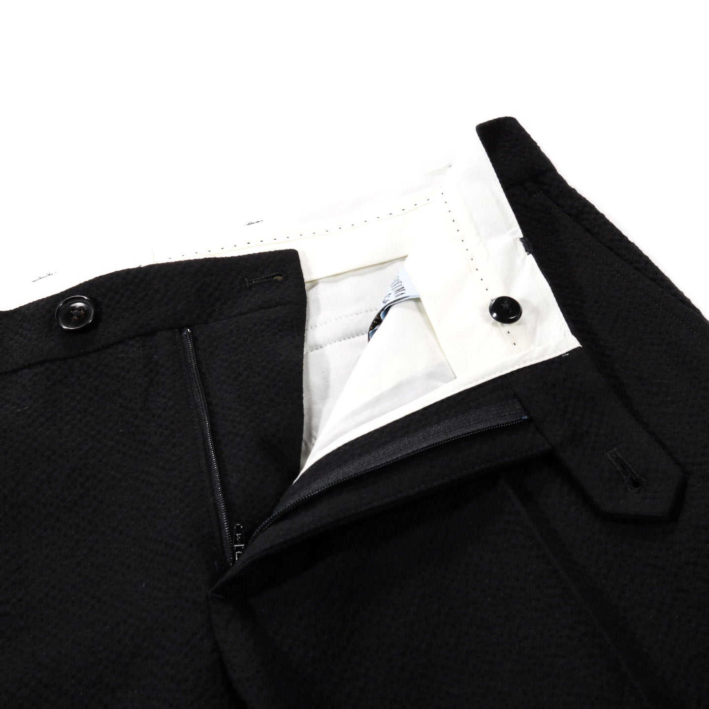 A KIND OF GUISE RELAXED TAILORED TROUSERS STRUCTURED BLACK