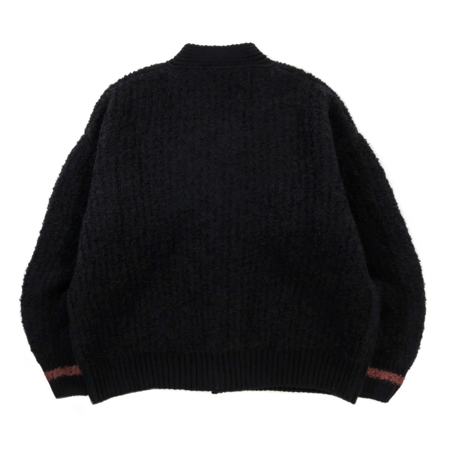 A KIND OF GUISE KHUDER KNIT CARDIGAN BLACK BOUCLE