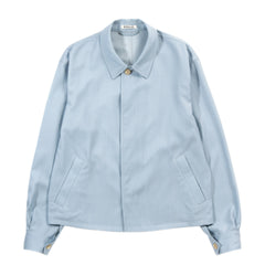 AURALEE WOOL HERRINGBONE BLOUSON DUSTY BLUE | TODAY CLOTHING