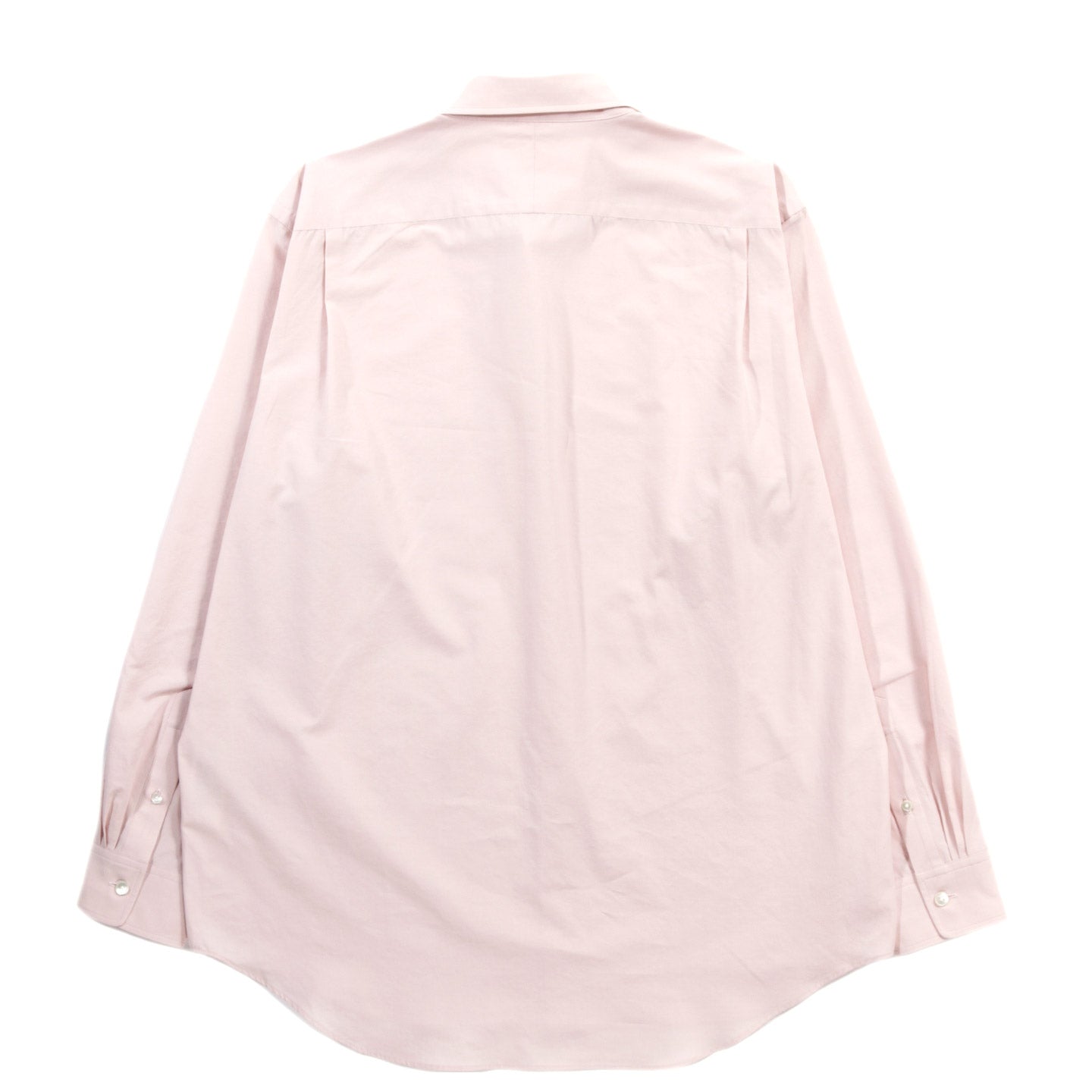 AURALEE WASHED FINX WEATHER CHAMBRAY SHIRT PINK BEIGE