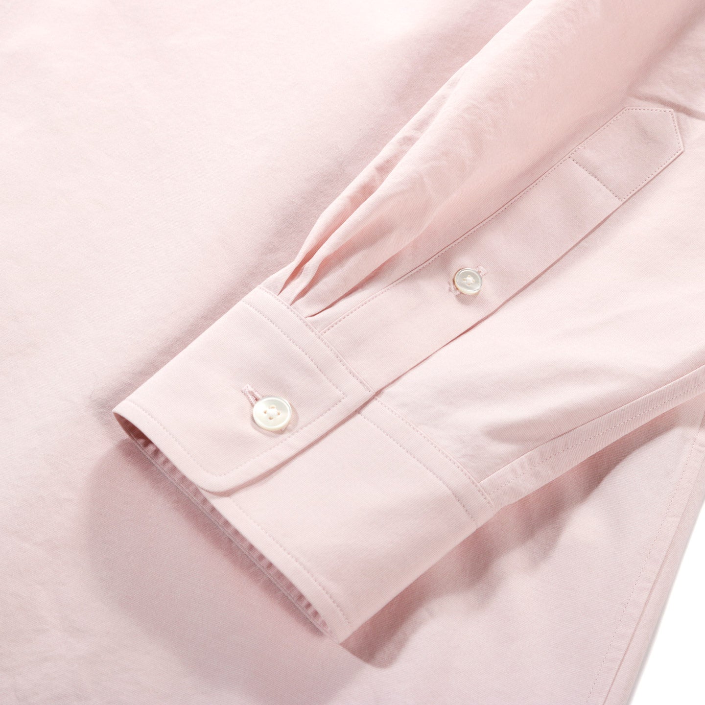 AURALEE WASHED FINX WEATHER CHAMBRAY SHIRT PINK BEIGE