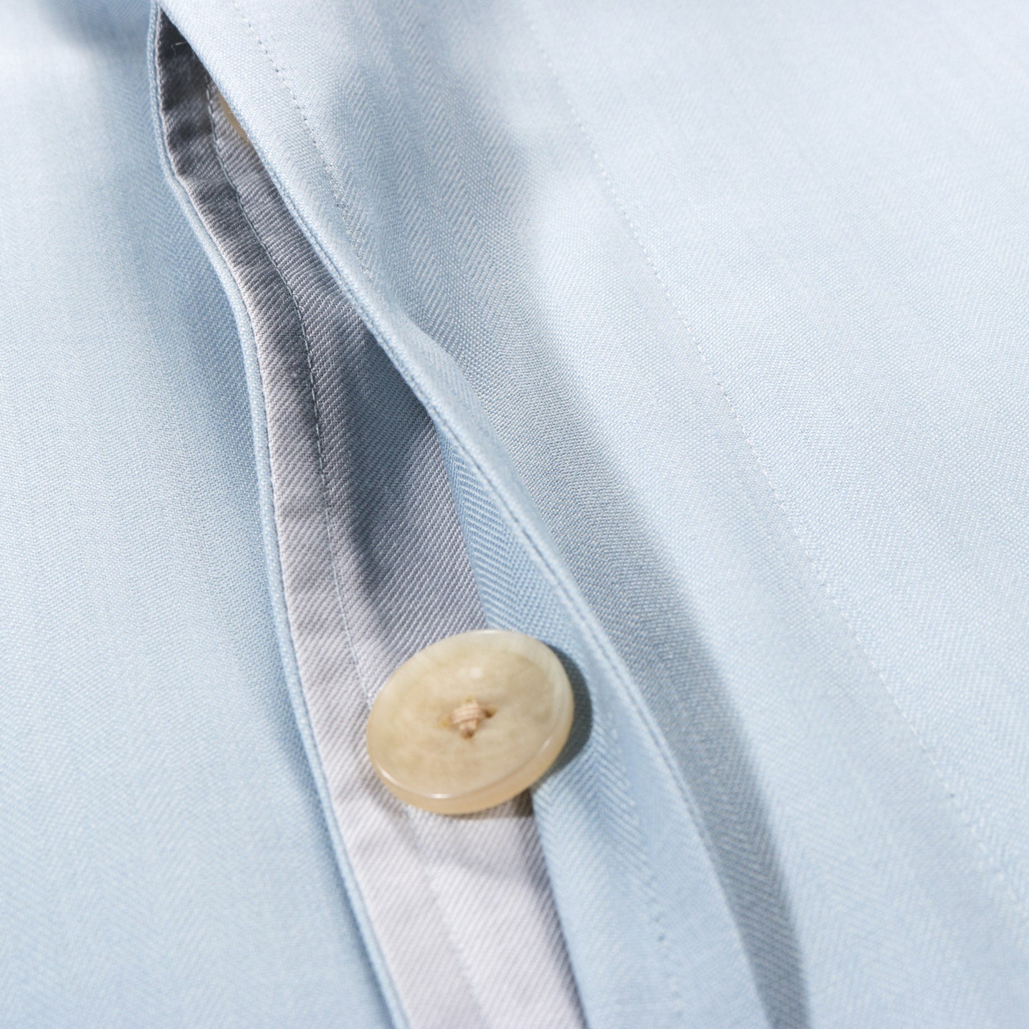 AURALEE WOOL HERRINGBONE BLOUSON DUSTY BLUE