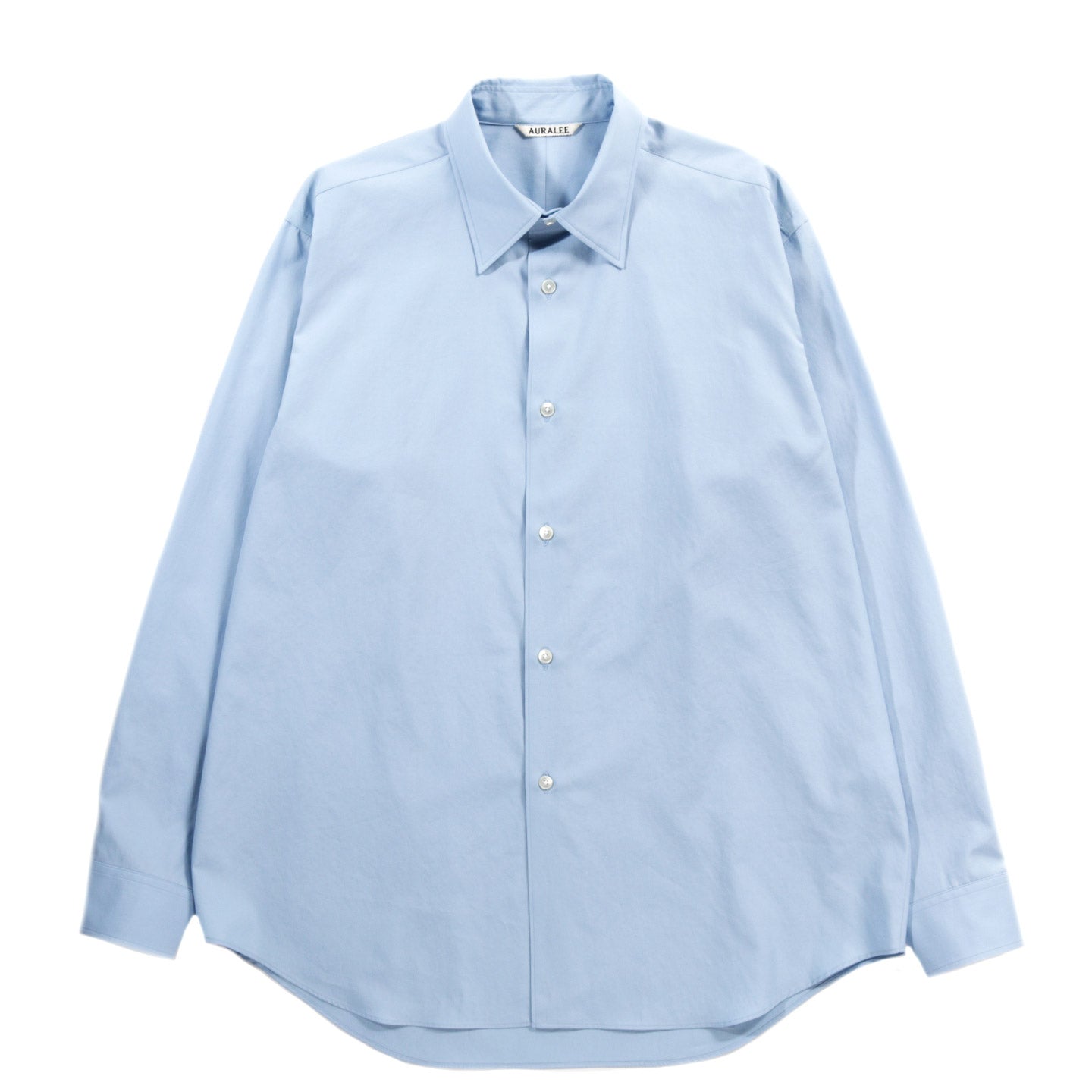 AURALEE WASHED FINX TWILL SHIRT LIGHT BLUE