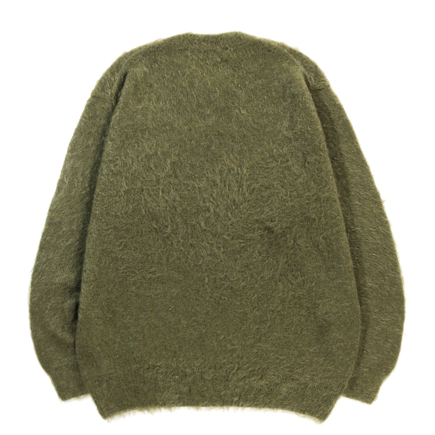 AURALEE BRUSHED SUPER KID MOHAIR KNIT P/O OLIVE