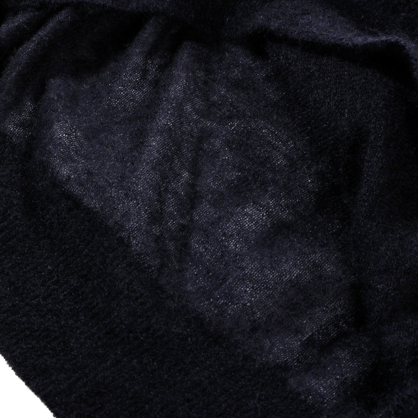 AURALEE KID MOHAIR SHEER KNIT PULLOVER NAVY