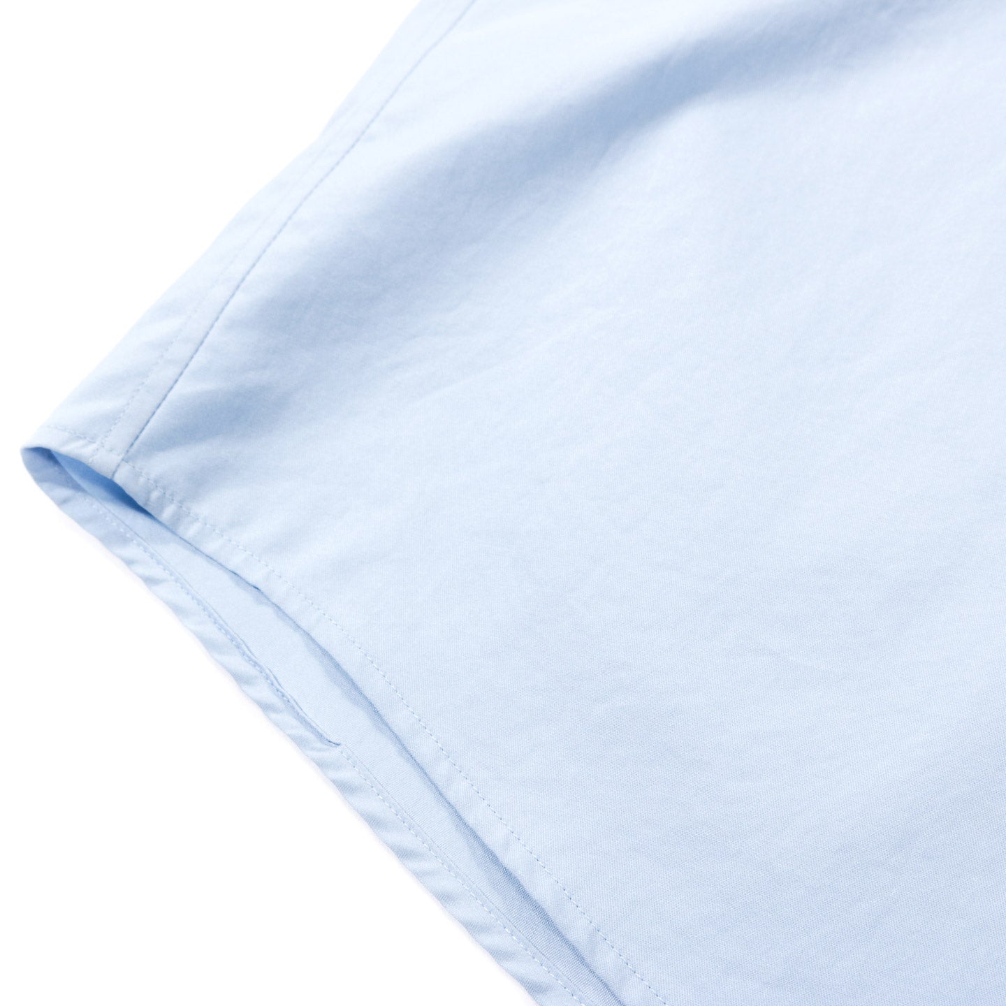 AURALEE WASHED FINX TWILL BIG HALF SLEEVED SHIRT LIGHT BLUE