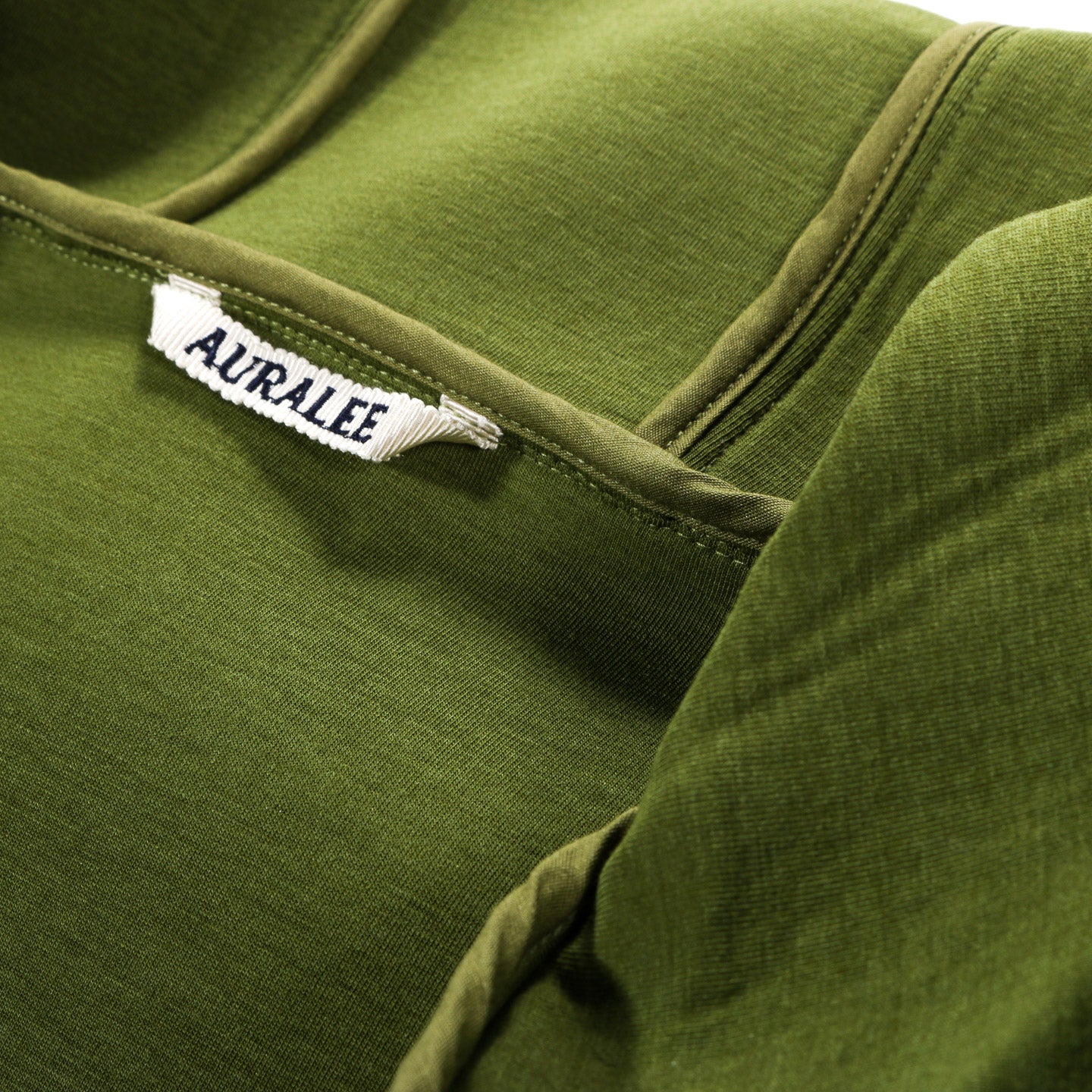 AURALEE SPONGE TROPICAL WOOL ZIP HOODED BLOUSON GREEN