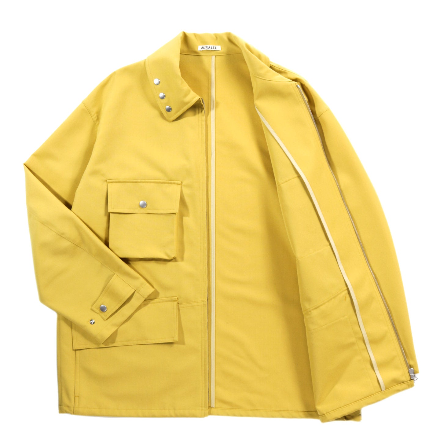 AURALEE WOOL MAX CANVAS BLOUSON MUSTARD YELLOW