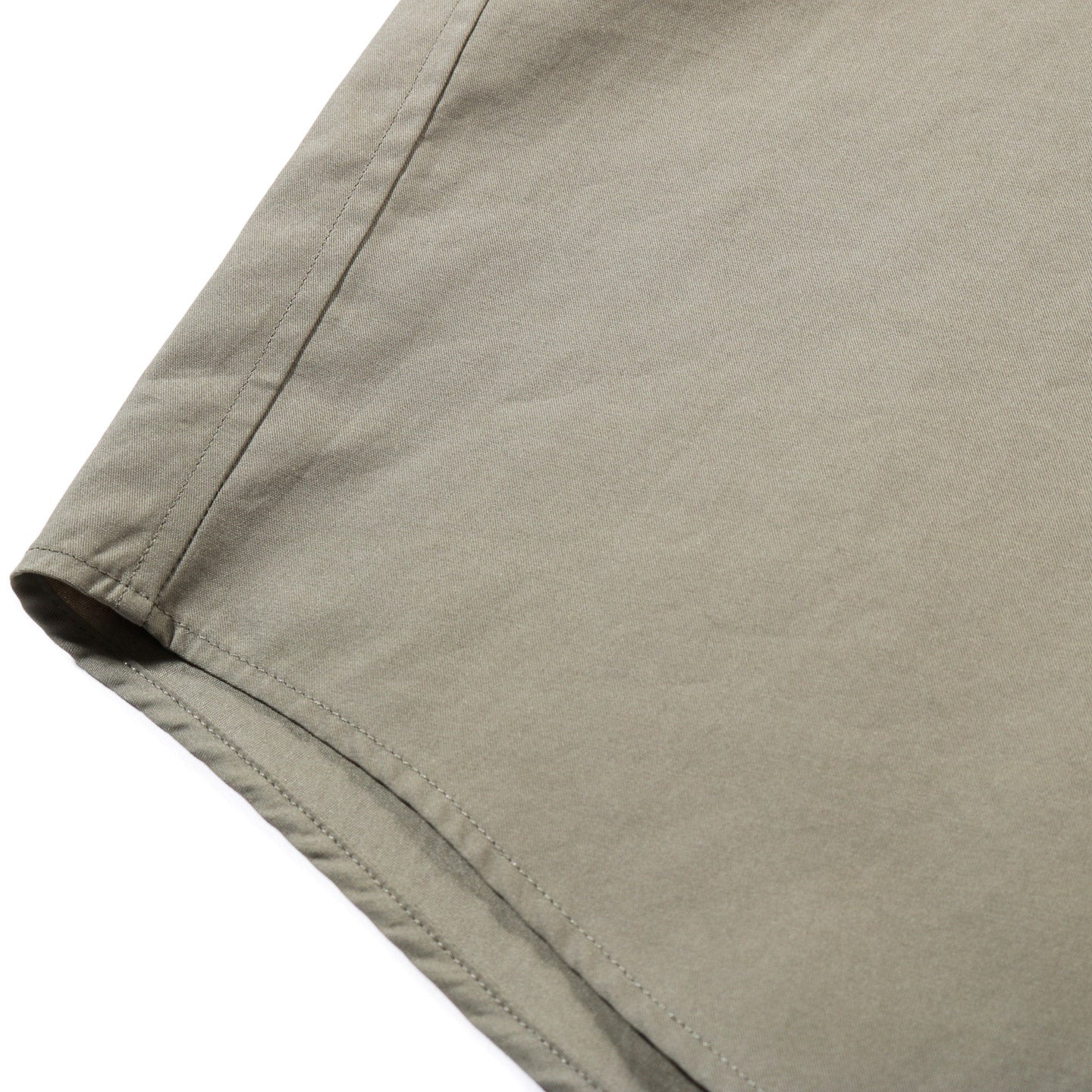 AURALEE WASHED FINX TWILL BIG HALF SLEEVED SHIRT OLIVE