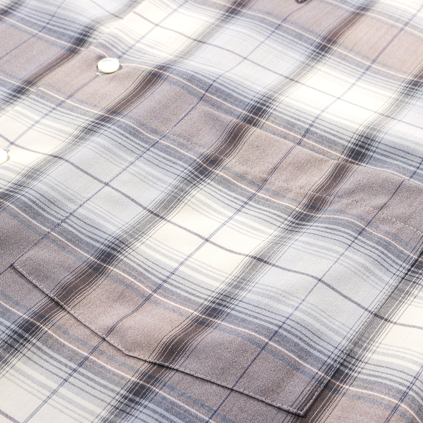 AURALEE SUPER LIGHT WOOL CHECK SHIRT BLUE GRAY | TODAY CLOTHING