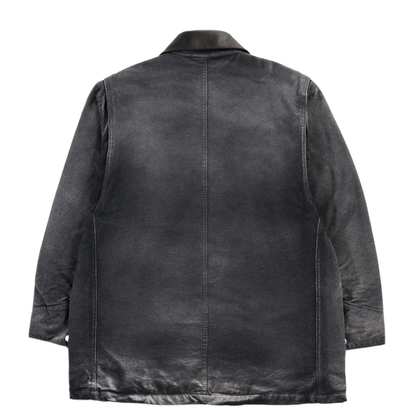 AURALEE PRODUCT DYED ORGANIC COTTON DUCK BLOUSON FADED BLACK