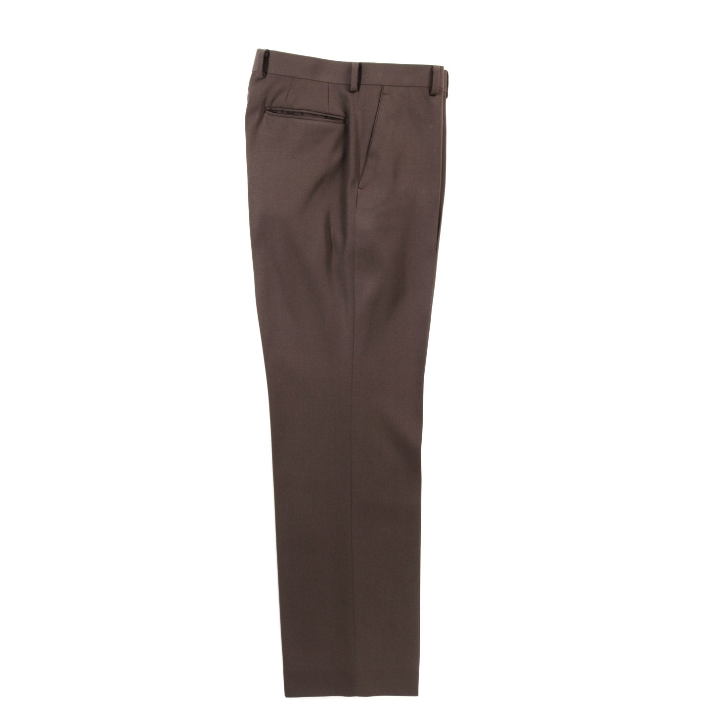 AURALEE LIGHT WOOL MAX GABARDINE SLACKS DARK BROWN