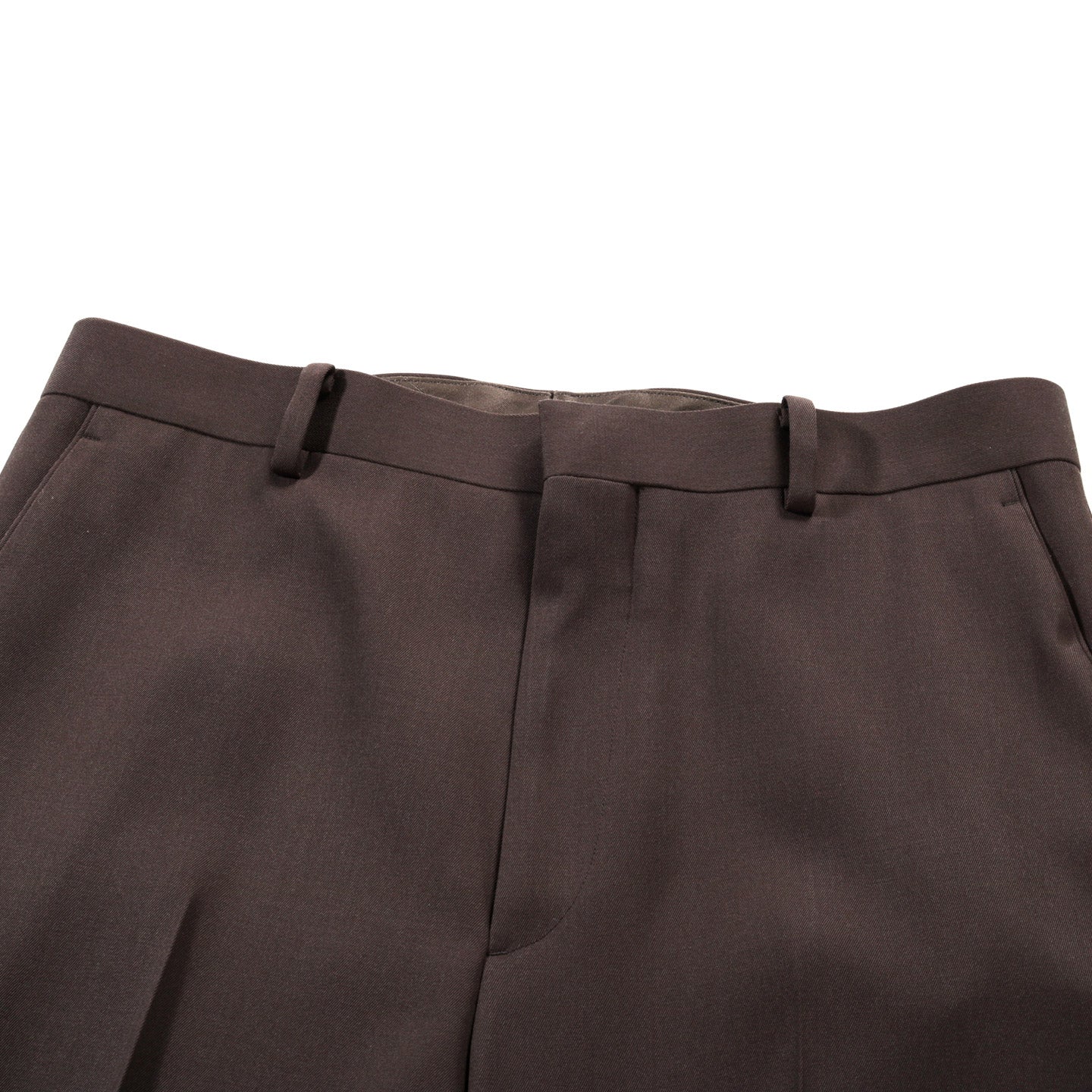 AURALEE LIGHT WOOL MAX GABARDINE SLACKS DARK BROWN