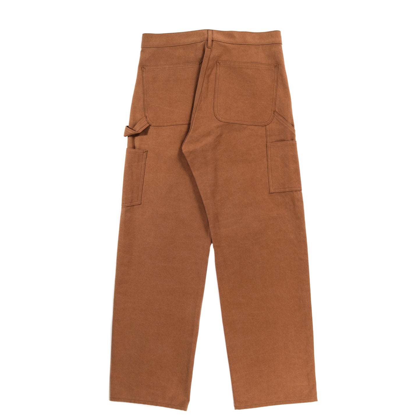 AURALEE WASHED HEAVY CANVAS PANTS BROWN