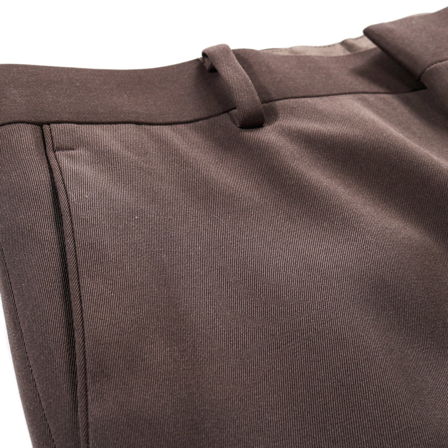 AURALEE LIGHT WOOL MAX GABARDINE SLACKS DARK BROWN