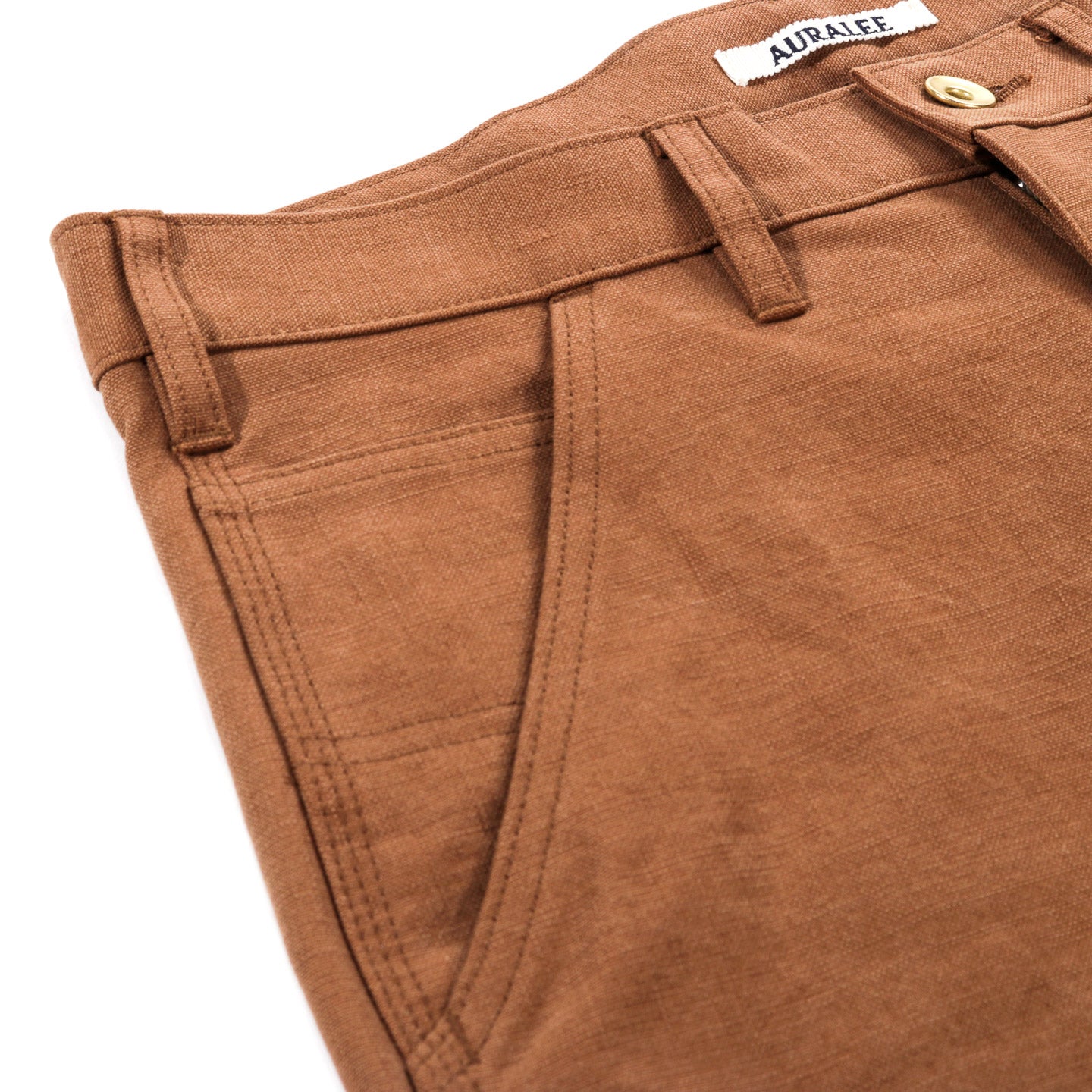Auralee Washi Duck Canvas Slacks Pant - Faded Green | Garmentory