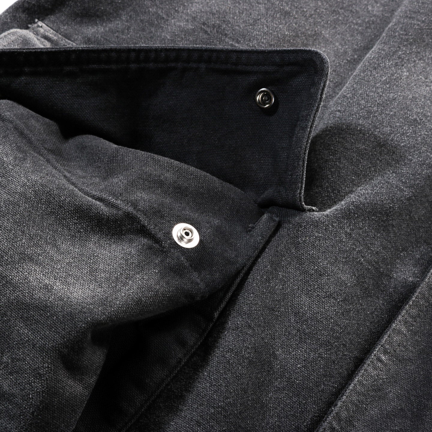 AURALEE PRODUCT DYED ORGANIC COTTON DUCK BLOUSON FADED BLACK